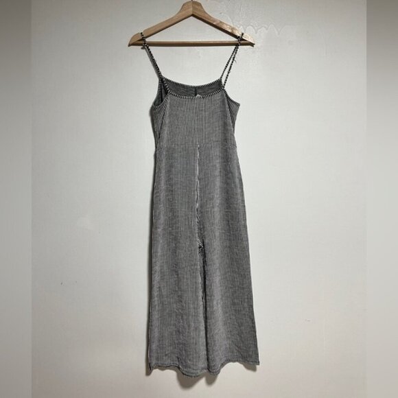 Caution to the Wind Black & White Striped Sleeveless Jumpsuit  - Size S - Picture 7 of 9